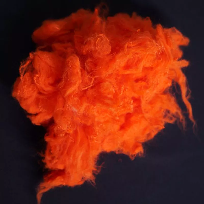 Orange röd aramid kort fiber